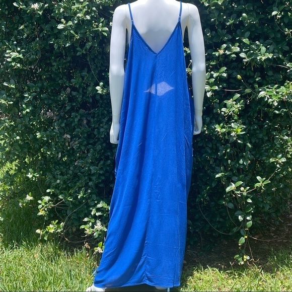 💋NWT LOVESTITCH Boho Flowing Gauze Maxi Slip Dress - Picture 6 of 11